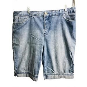 Gloria Vanderbilt Bermuda Denim Shorts Ladies 14